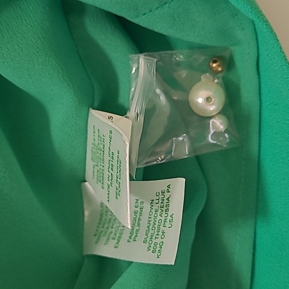 Lilly Pulitzer vibrant green high neck pearl embellished sleeveless shift dress - Picture 7 of 9